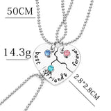 BFF Necklaces broken heart Necklace for 3 friends