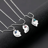 BFF Necklaces broken heart Necklace for 3 friends