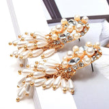 Crystal Pearl Drop Long Earrings for Women - Christmas Gift