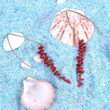 Red Coral Dangle Earrings Boheme Christmas Jewelry Shop
