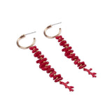 Red Coral Dangle Earrings Boheme Christmas Jewelry Shop