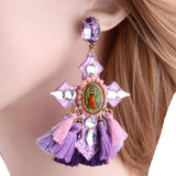 Bohemia Tassel Crystal Drop Earrings