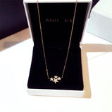 Star CZ Pendant Necklace Bridal Wedding Jewelry CCN709