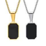Men's Geometric Pendant Double Layer Necklace