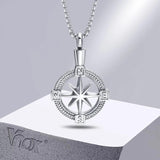 Stylish Navigation Compass Necklace for Men Women