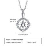 Stylish Navigation Compass Necklace for Men Women