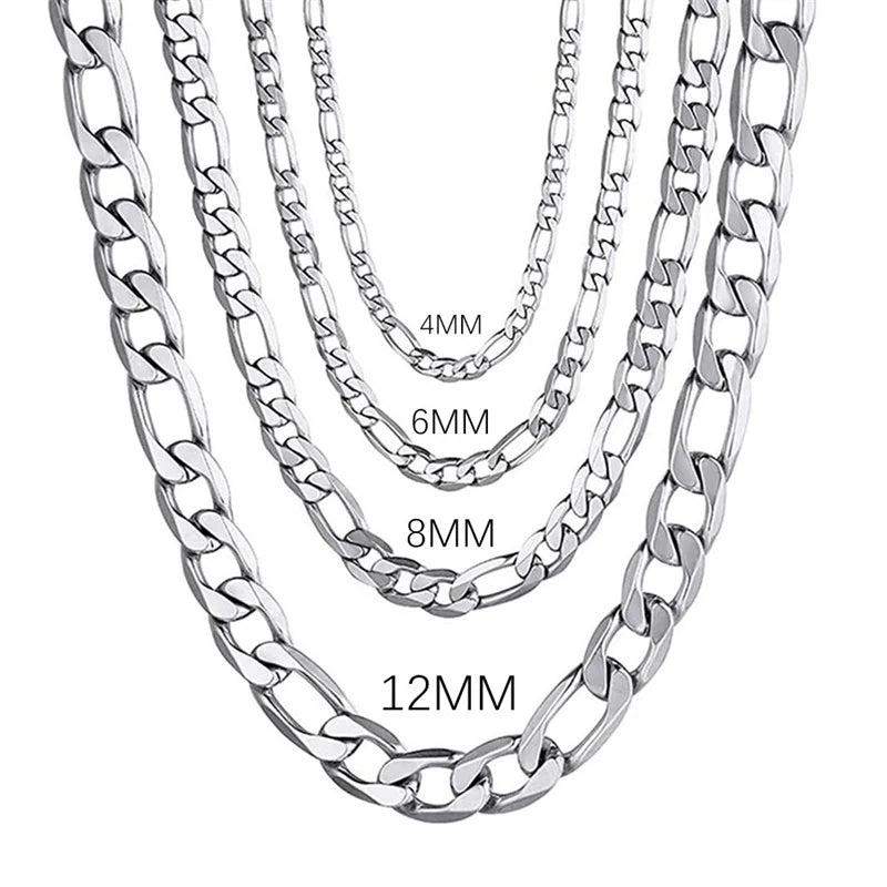 Men's 925 Silver Chain Necklace 16-30 Inch High End Jewelry