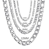 Men's 925 Silver Chain Necklace 16-30 Inch High End Jewelry