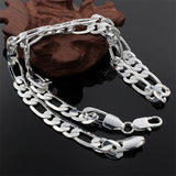 Men's 925 Silver Chain Necklace 16-30 Inch High End Jewelry
