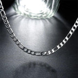 Men's 925 Silver Chain Necklace 16-30 Inch High End Jewelry
