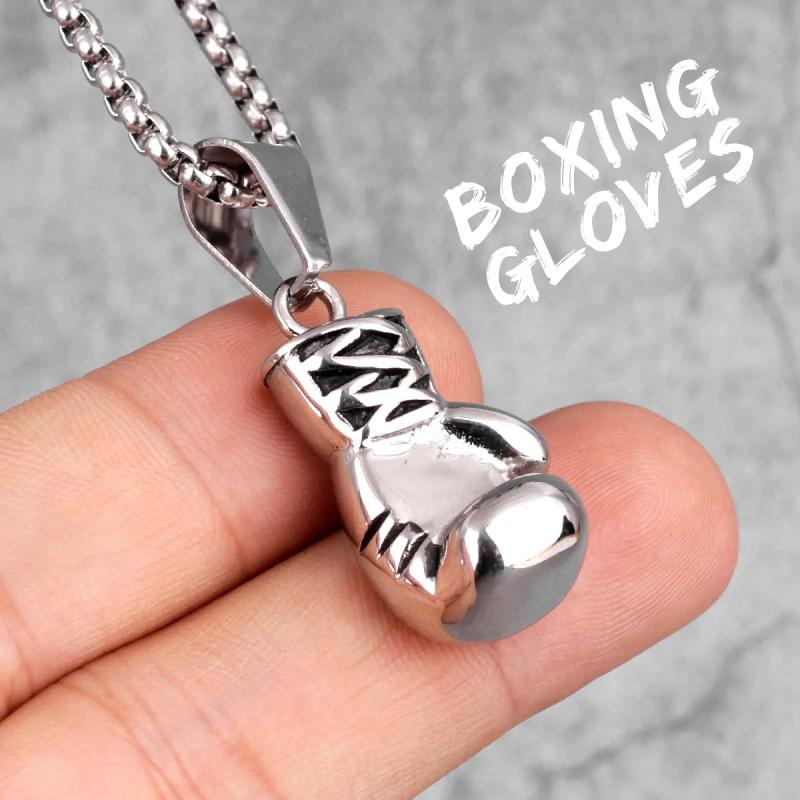Boxing Gloves Boxer Men Necklaces Pendants Chain Punk for Boyfriend