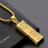 Fooderwerk Stainless Steel Hot MGOLD Bars Pendant Necklace