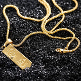 Fooderwerk Stainless Steel Hot MGOLD Bars Pendant Necklace