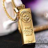 Fooderwerk Stainless Steel Hot MGOLD Bars Pendant Necklace
