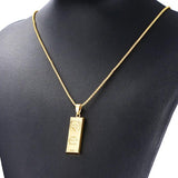 Fooderwerk Stainless Steel Hot MGOLD Bars Pendant Necklace