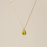 18K Stainless Steel Plated Avocado Pendant Necklace
