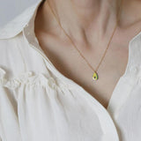 18K Stainless Steel Plated Avocado Pendant Necklace