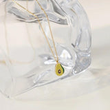 18K Stainless Steel Plated Avocado Pendant Necklace