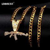 AK47 Gun Pendant Chain Necklace Hip Hop Punk Jewelry
