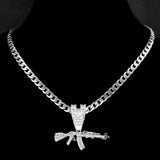AK47 Gun Pendant Chain Necklace Hip Hop Punk Jewelry