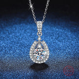 S925 Sterling Silver Zircon Necklace for Women Wedding Bridal Party