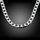 10MM Chain 925 Sterling Silver Necklace for Men 20/24 inches