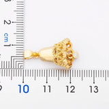 Lucky Christmas Bell Tree Pendant Copper Zircon Necklace