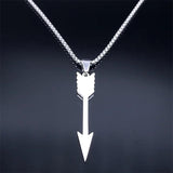 Loving Arrow Pendant Necklace Stainless Steel Couple Chain Necklaces