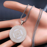 Luck Irish Celtic Knot Pendant Necklace Stainless Steel Amulet Necklaces