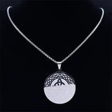 Luck Irish Celtic Knot Pendant Necklace Stainless Steel Amulet Necklaces
