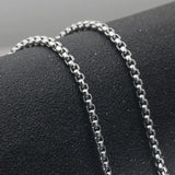Cross Necklace Crucifix Jesus Pendant Stainless Steel Men Chain