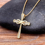 Classic Cross Choker Pendant Necklace for Women