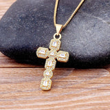 Classic Cross Choker Pendant Necklace for Women