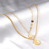 Christmas Socks Necklaces Collars Stainless Steel Round Pendant