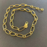 925 Silver Gold-plated Paper Clip Necklace Charm Jewelry Christmas Gift
