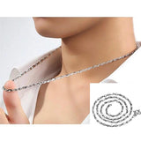 Silver 925 Men's Chain Necklace 4MM Width Jewelry Choker Boyfriend Gift