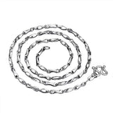 Silver 925 Men's Chain Necklace 4MM Width Jewelry Choker Boyfriend Gift