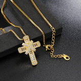 Iced Out Cross Necklace for Women Hip Hop Zircon Neck Chain