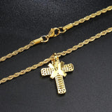 Iced Out Cross Necklace for Women Hip Hop Zircon Neck Chain