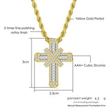 Iced Out Cross Necklace for Women Hip Hop Zircon Neck Chain