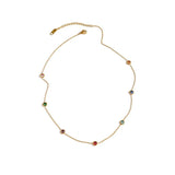 Dainty CZ Collar Necklace Stainless Steel Chain Party Gift