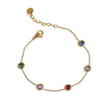 Dainty CZ Collar Necklace Stainless Steel Chain Party Gift