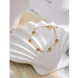 Dainty CZ Collar Necklace Stainless Steel Chain Party Gift