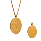 Birth Month Necklace for Women Stainless Steel Month Flower Necklace