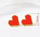 Plated Perfume Pendant Necklace Acrylic Peach Heart Love Maxi Necklace