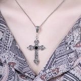Gothic Cross Necklace for Women Halloween Christmas Years Gothic