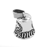 Skull Biker Bell Necklace Stainless Steel Flame Charm Christmas Gift