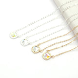 Vintage Geometric Candy AB Hexagon Pendant Necklace Christmas