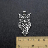 Stainless Steel Owl Pendant Necklace for Women Men