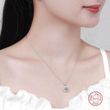 925 Silver Moissanite Necklace Iced Bling Wedding Anniversary Jewelry Gift